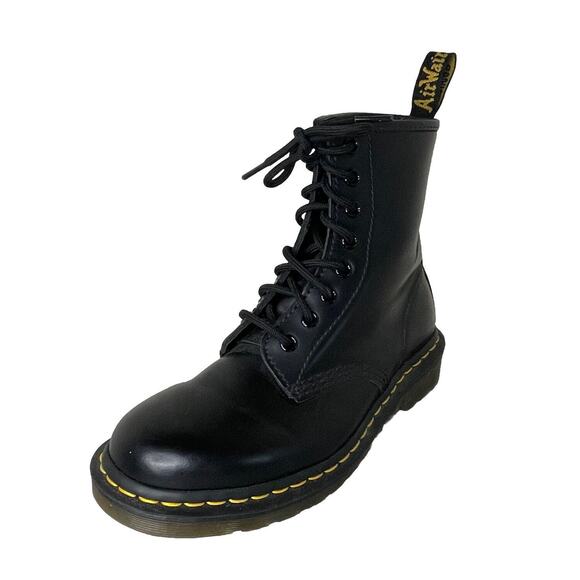 Dr. Martens 1460 8-Eye Lace Up Black Smooth Leather Boots Women US 6 | UK 4 - Picture 5 of 16